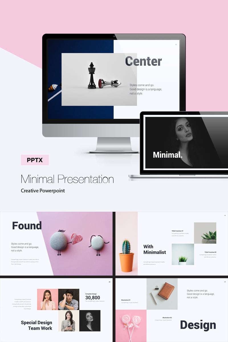 PowerPoint Vorlage namens "Creative Minimal Presentation" #73690 - Screenshot