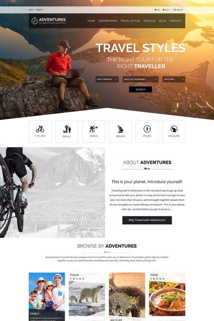 Template #73718 Template Adventures Webdesign Template - Logo template Preview