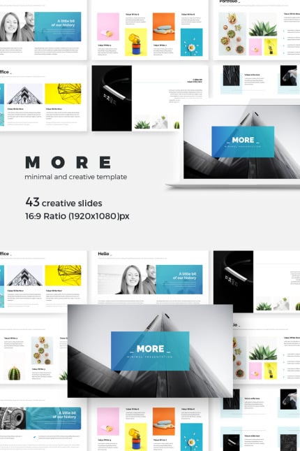 Template #73759 Simple Powerpoint Webdesign Template - Logo template Preview