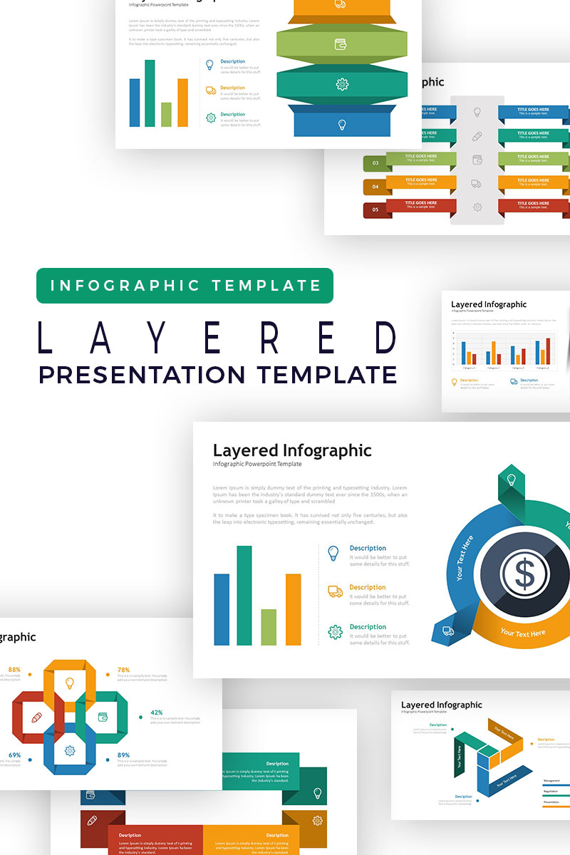 Layered Presentation   Infographic PowerPoint Template