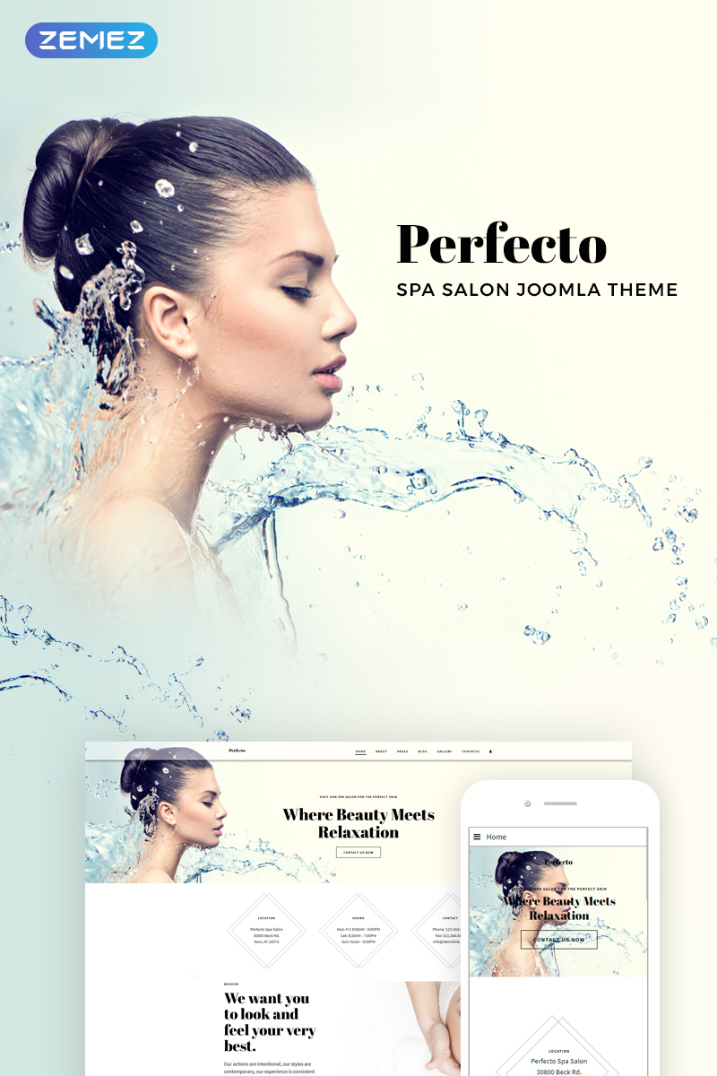 Perfecto - Spa Salon Joomla Template - screenshot