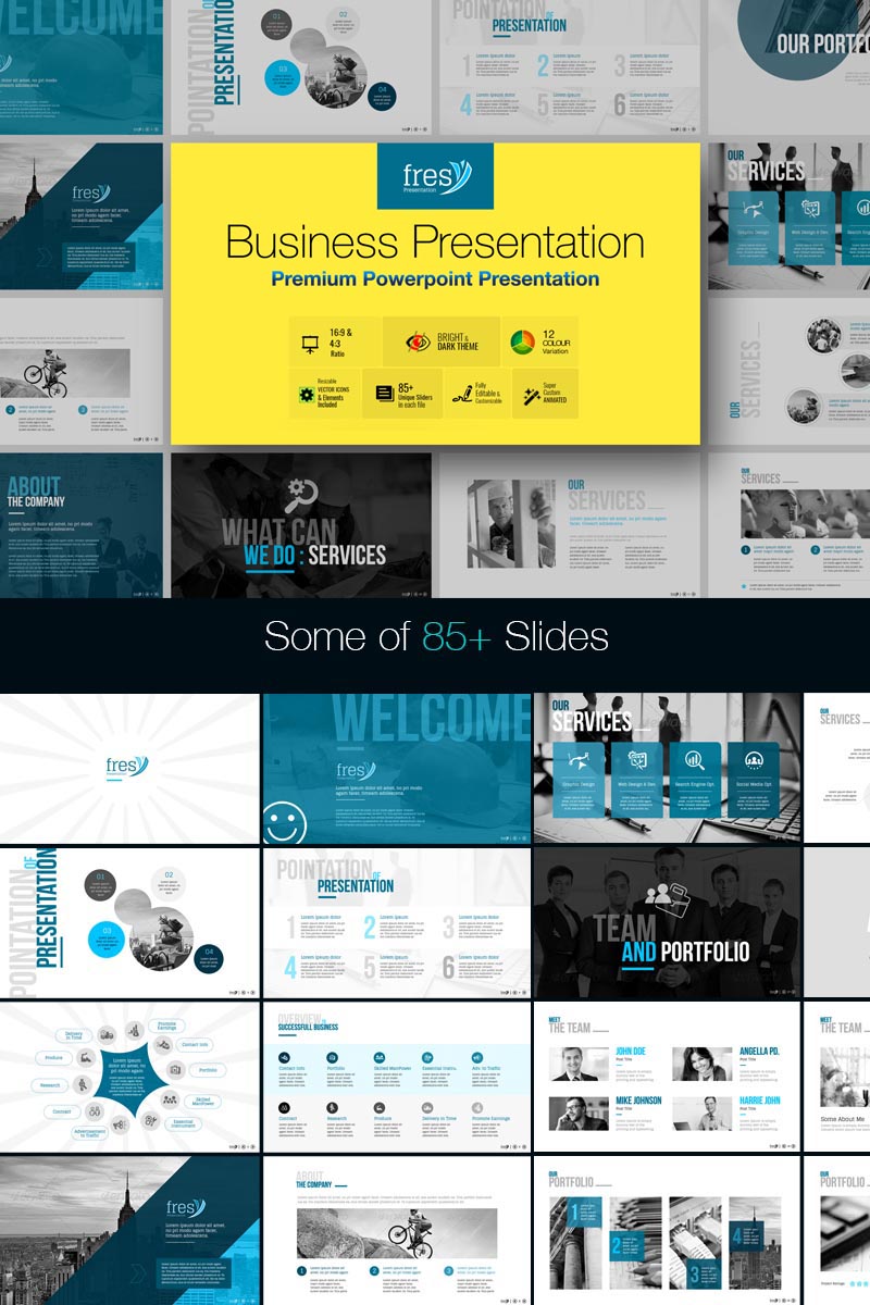 PowerPoint šablona "Fresy | Business" #73787 - screenshot