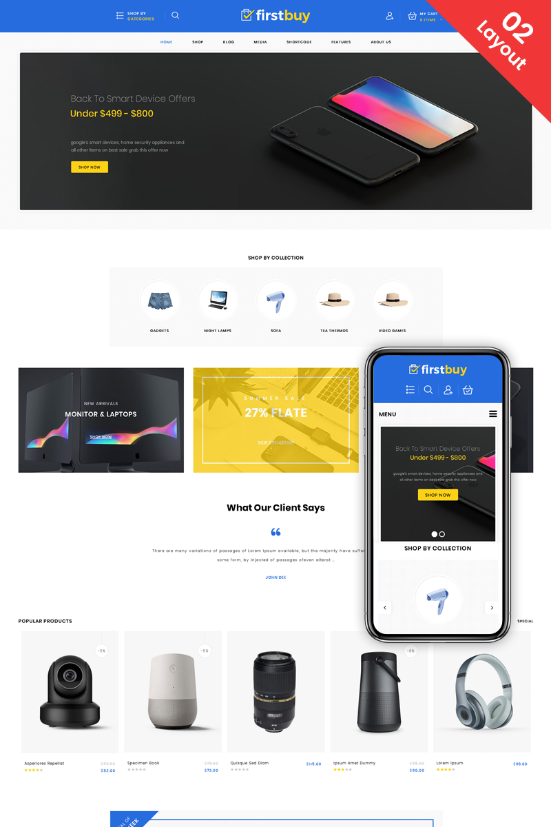 Responsive Firstbuy - Multipurpose Shop Woocommerce #73726 - Ekran resmi