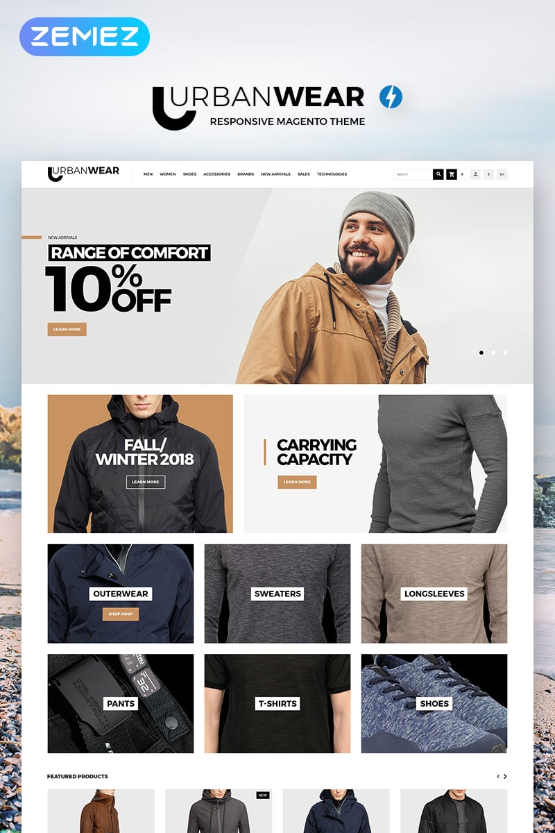 "UrbanWear - Apparel" thème Magento #73724
