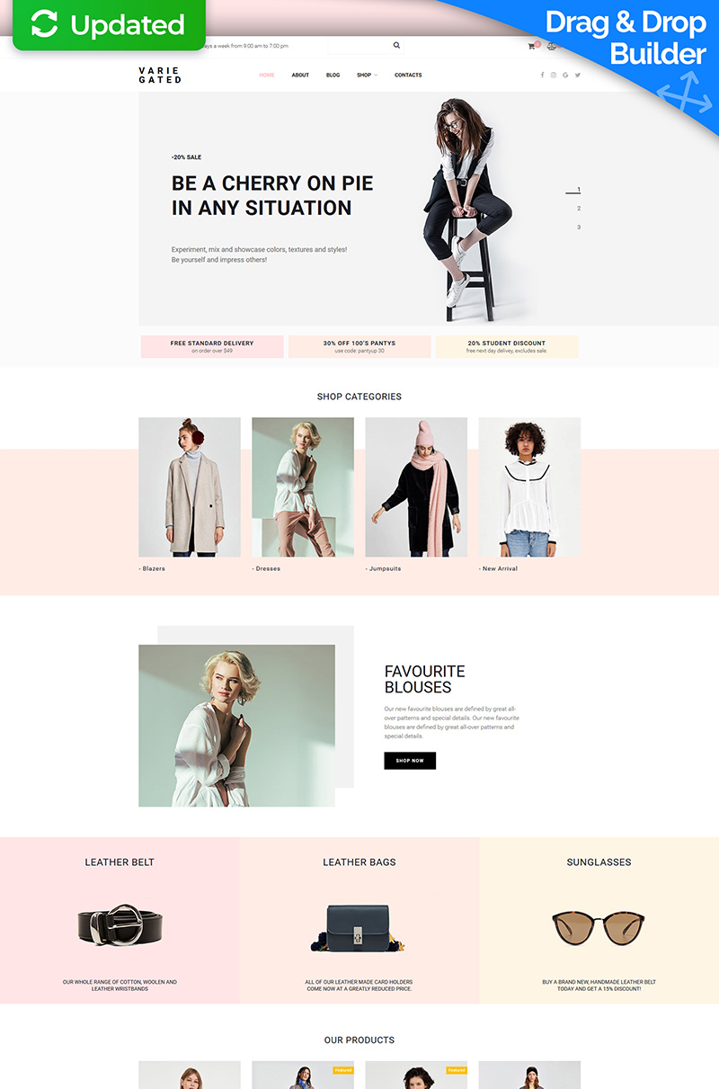 "Varie Gated - Fashion Online Store" modèle MotoCMS pour commerce électronique adaptatif #73783 - screenshot