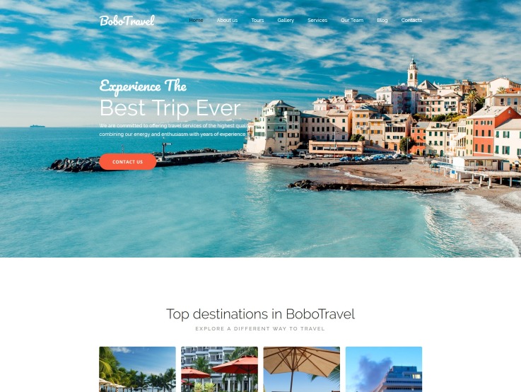 Travel Website Design BoboTravel TemplateMonster