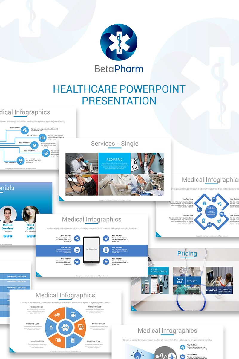 BetaPharm Healthcare PPT Slides PowerPoint template