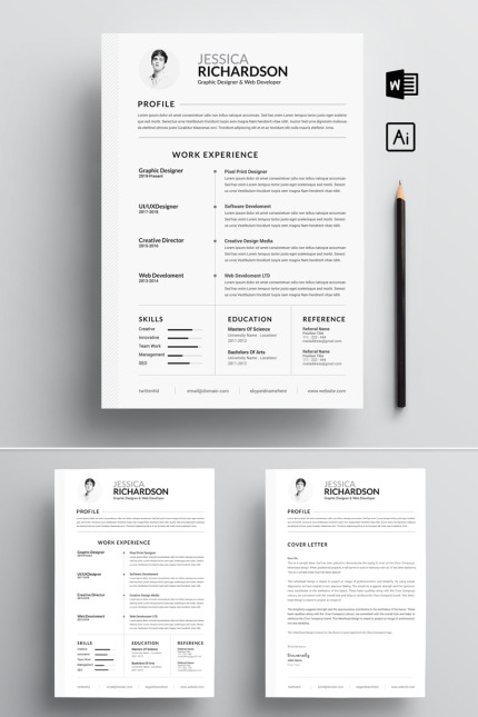 Template #73813 Resume Minimal Webdesign Template - Logo template Preview