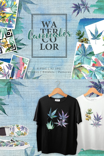 Template #73823 Illustration Cannabis Webdesign Template - Logo template Preview