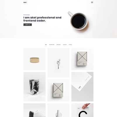 Akel - Minimal Portfolio Template Web №73828