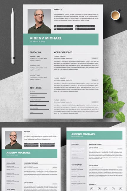 Template #73858 Clean Cv Webdesign Template - Logo template Preview