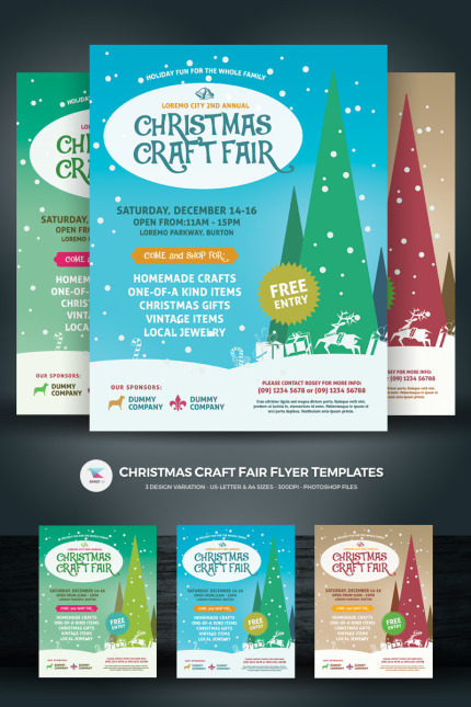Template #73870 Xmas Christmas Webdesign Template - Logo template Preview