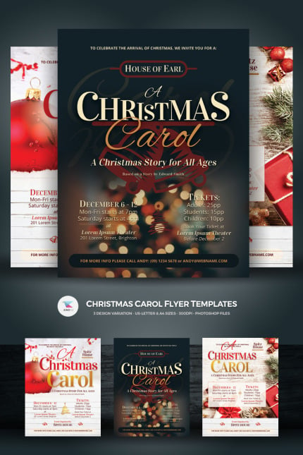 Template #73871 Carol Theater Webdesign Template - Logo template Preview
