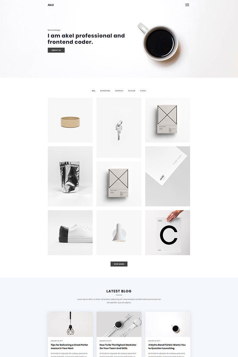 Akel - Minimal Portfolio Website Template - screenshot