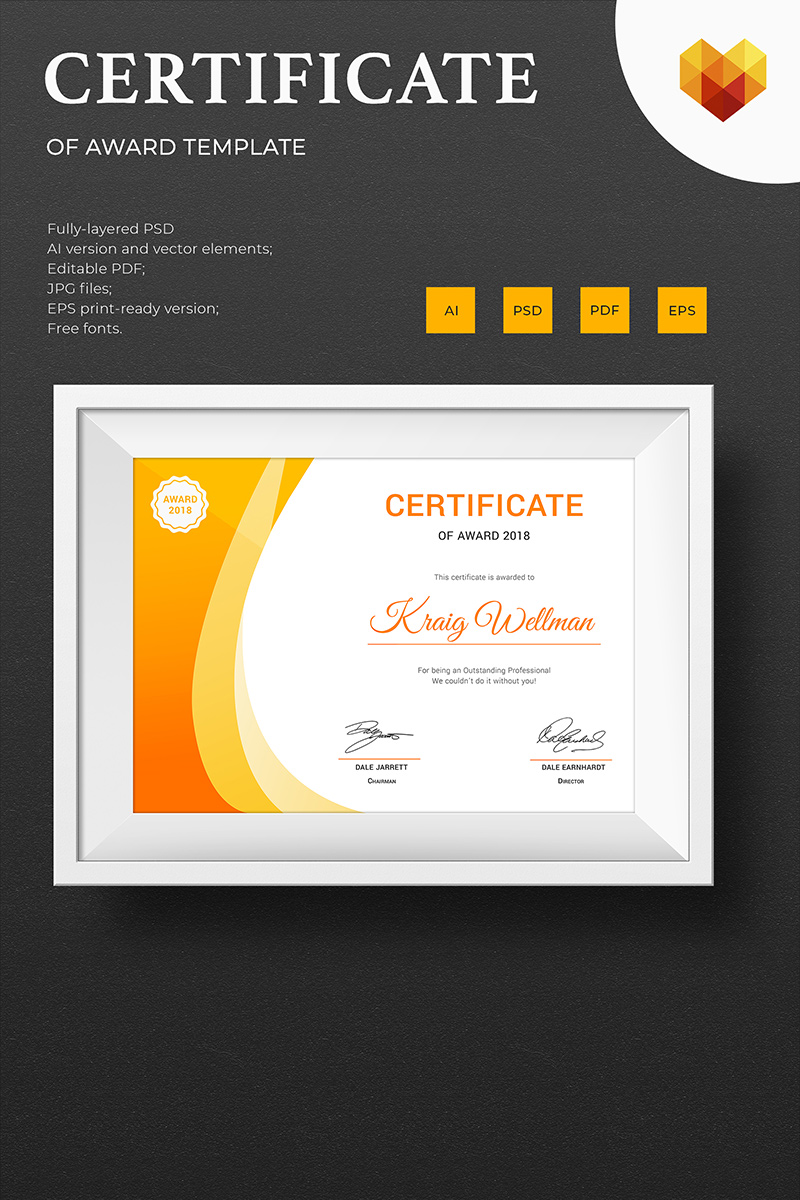 Award Certificate Template 73891