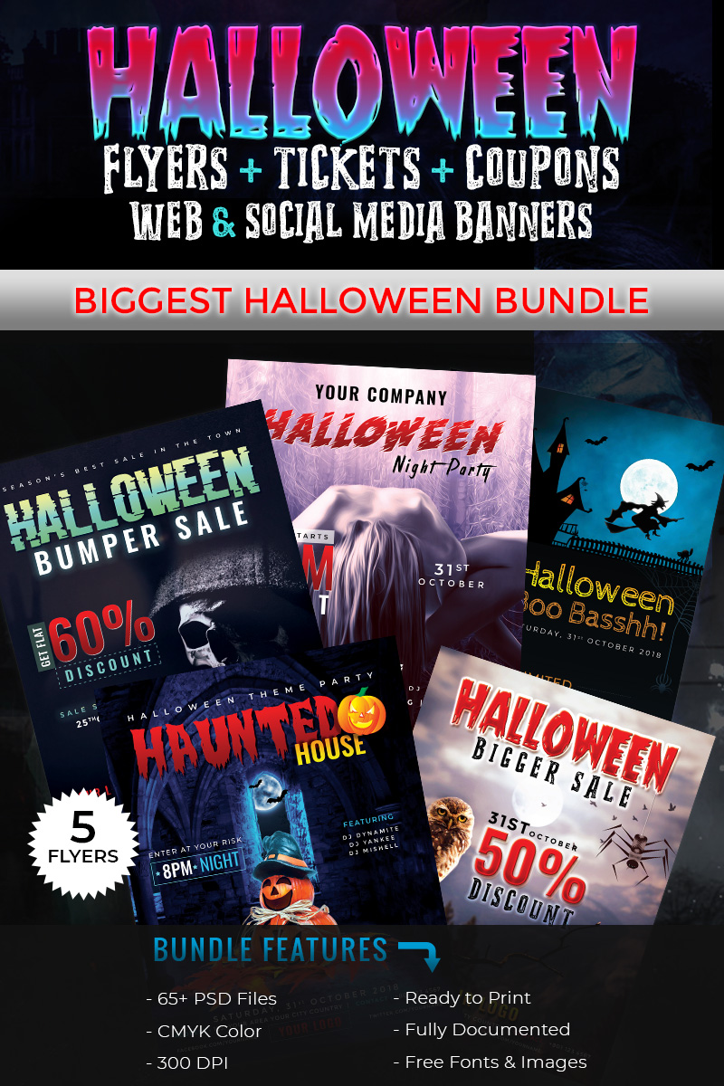 "Halloween Big Bundle -" design d'Entreprise Premium #73803 - screenshot