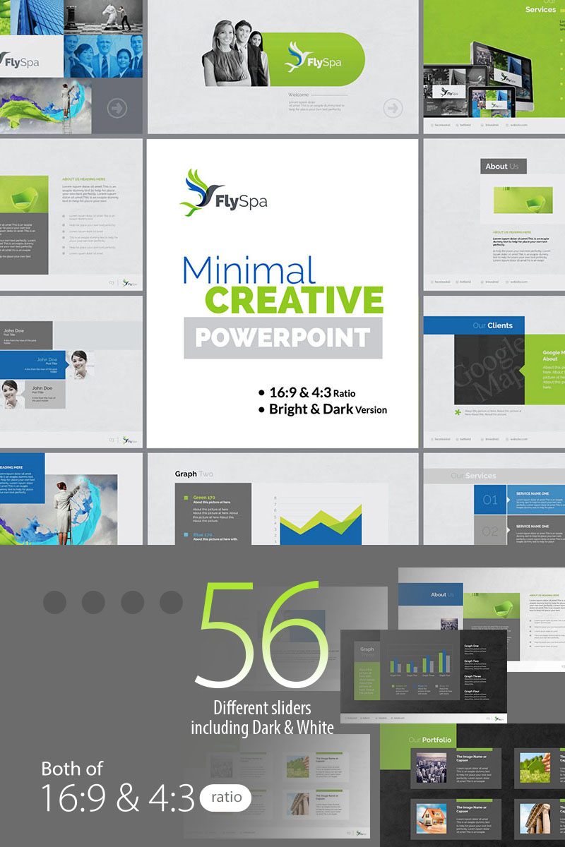 Plantilla PowerPoint "FlySpa | Multipurpose Business" #73896 - captura de pantalla