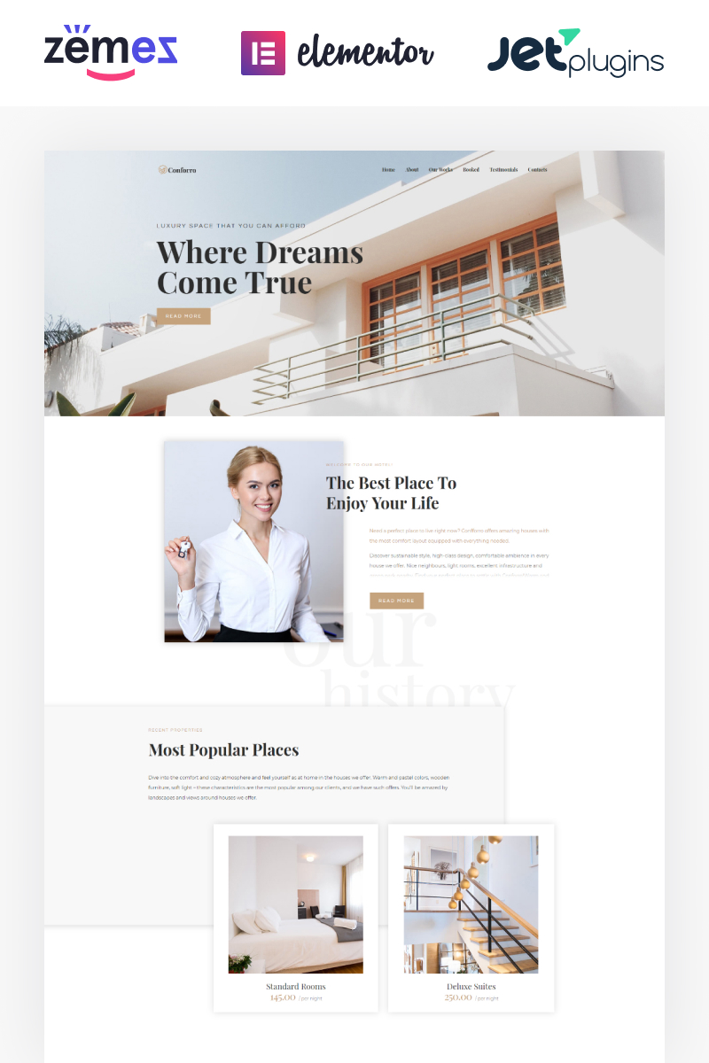 Responsive Conforro - Real Estate Elementor Wordpress #73802