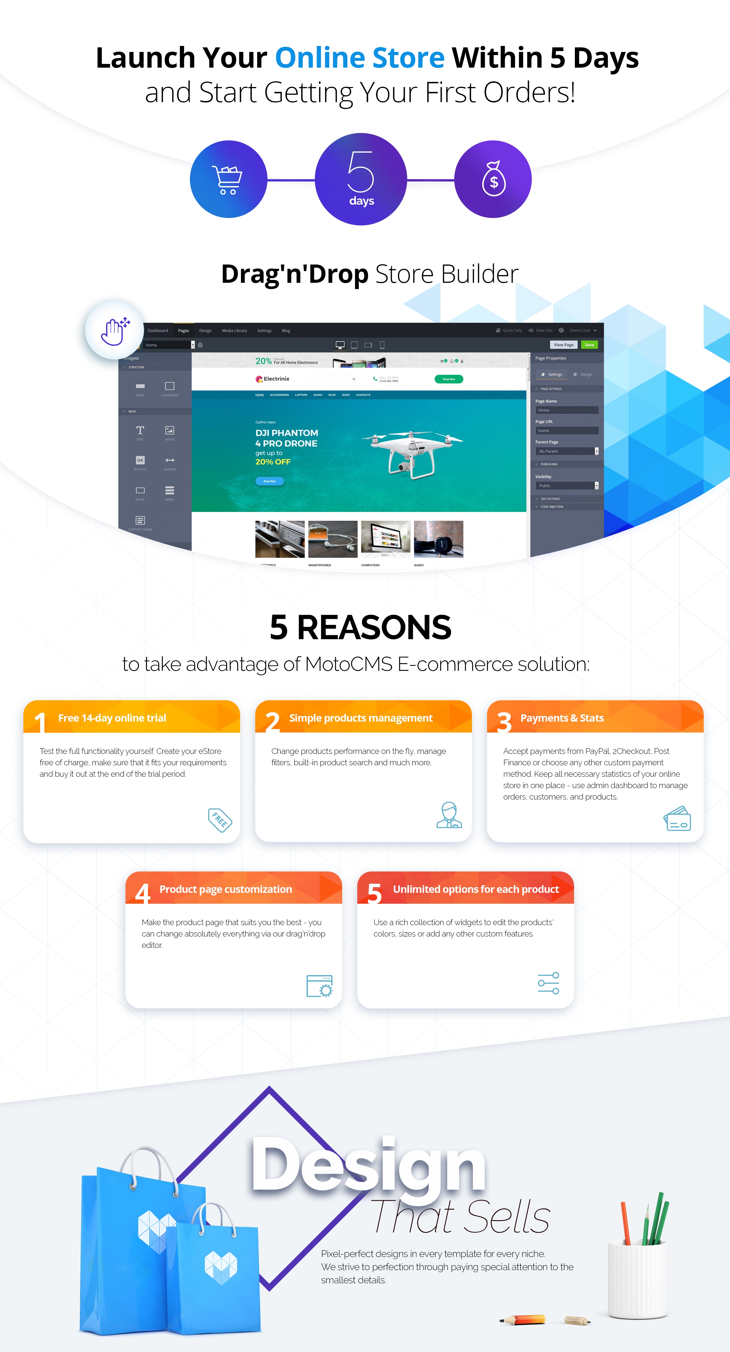 Electrinix - Electronics Shop MotoCMS Ecommerce Template
