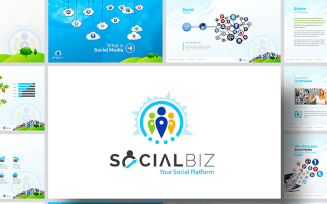 SocialBiz | Social Media PowerPoint template