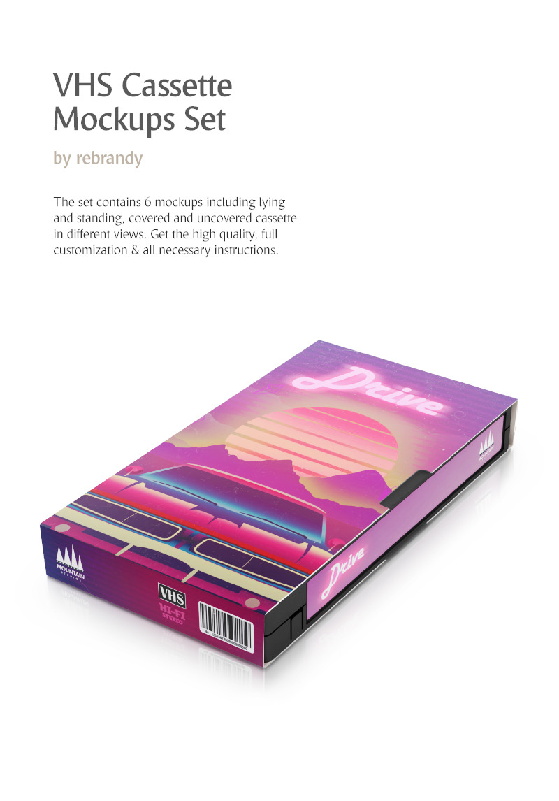 Download VHS Cassette Mockups Set Product Mockup #73987