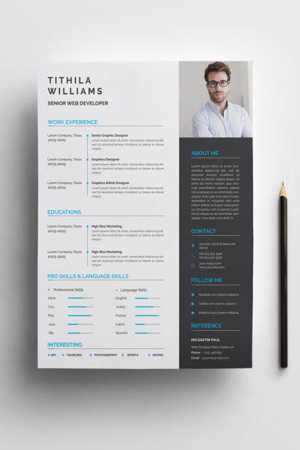 Template #74009 A4 Black Webdesign Template - Logo template Preview