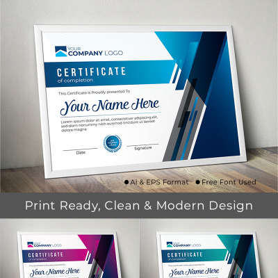 Modern Award Certificate Template
