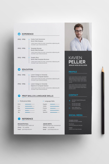 Template #74073 A4 Black Webdesign Template - Logo template Preview