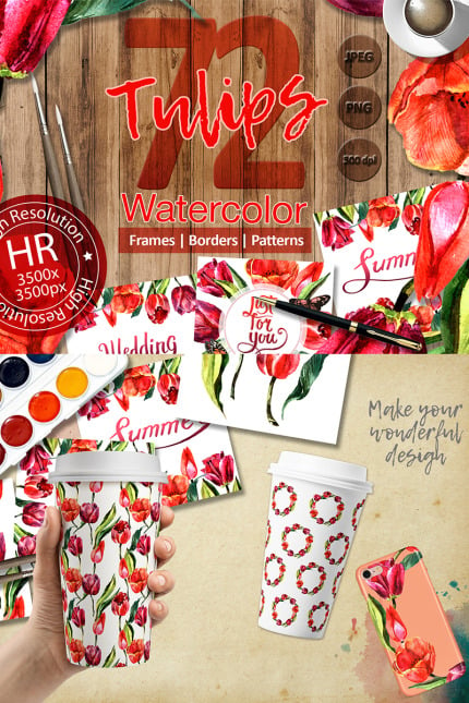 Template #74076 Illustration Tulip Webdesign Template - Logo template Preview