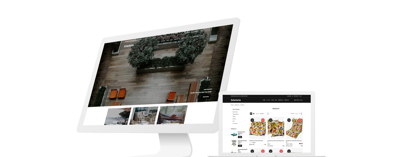 стильный внешний дизайн интернет-магазина shopify theme