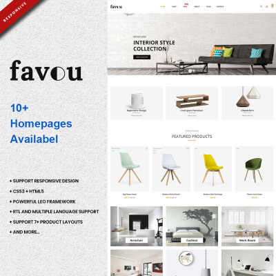 Favou - Furniture PrestaShop Theme