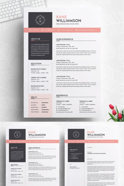 Template #74143 Resume Creative Webdesign Template - Logo template Preview