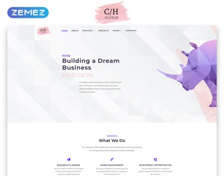 C/H Glitch - Business Multipage HTML5 Website Template