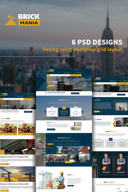 Template #74157 Architecture Architectural Webdesign Template - Logo template Preview