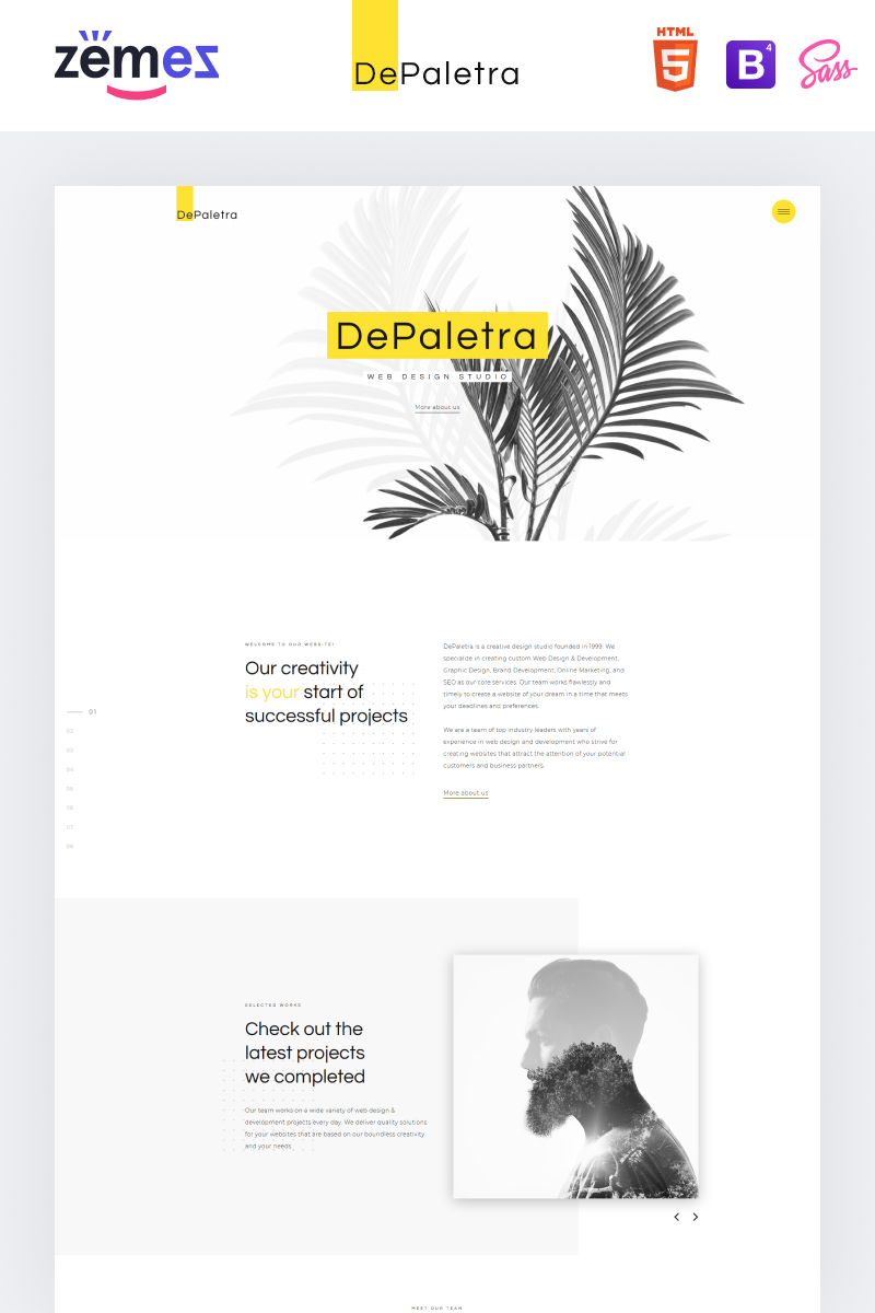 DePaletra - Design Ready-to-Use Website Template - screenshot