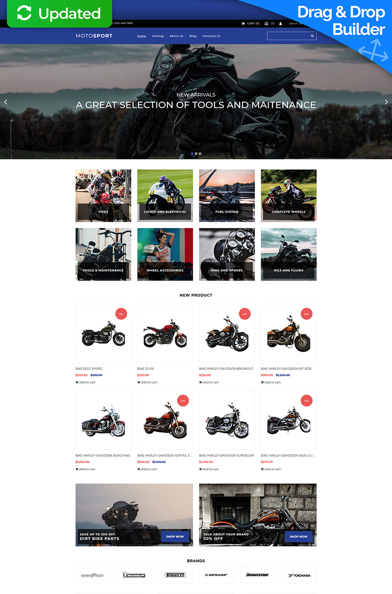 Plantilla MotoCMS Para Comercio Electrónico "Motosport" #74114 - captura de pantalla
