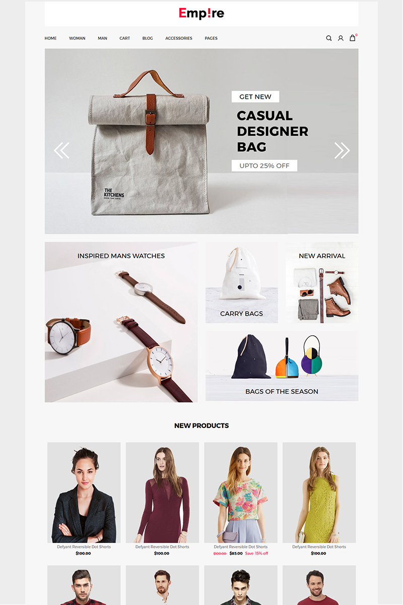 Plantilla ZenCart "Empire - Fashion | Accessories" #74147