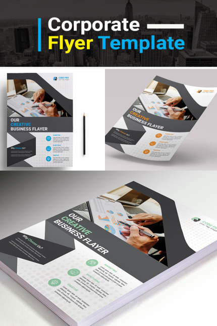 Template #74214 Flyer Creative Webdesign Template - Logo template Preview