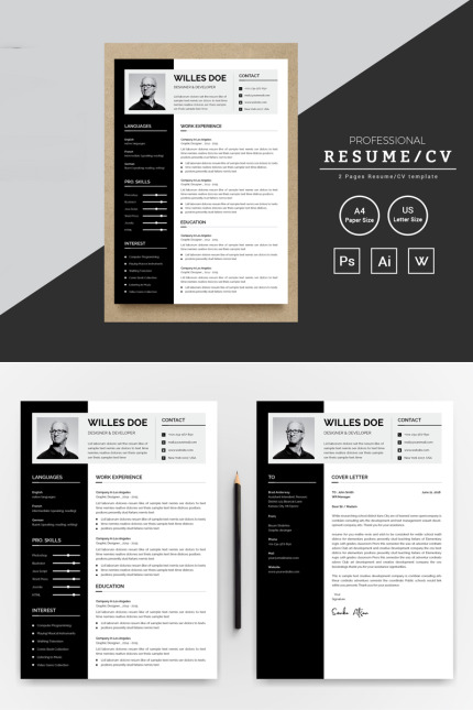 Template #74255 Cv Clean Webdesign Template - Logo template Preview