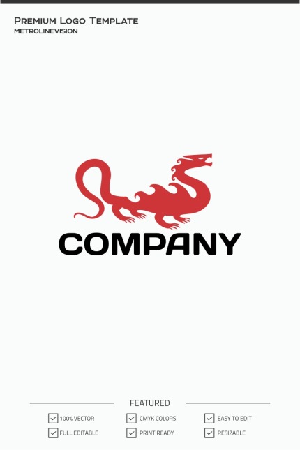 Template #74280 Black Dragon Webdesign Template - Logo template Preview