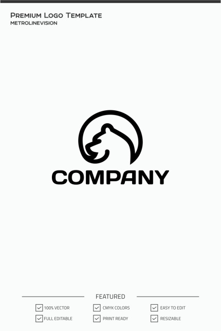 Template #74283 Animals Bear Webdesign Template - Logo template Preview