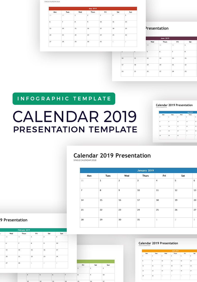 Calendar 2019 - Infographic PowerPoint Template #74264