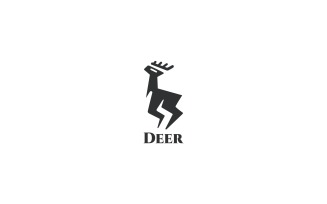 Electric Deer Logo Template
