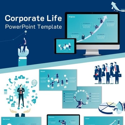 Plantilla PowerPoint para Sitio de Tecnología de la información #74241