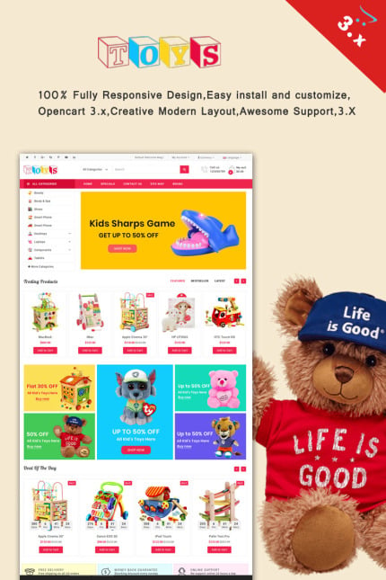 Template #74323 Opencart3 Kids Webdesign Template - Logo template Preview