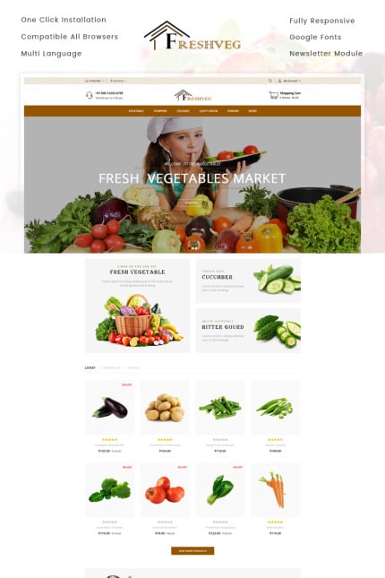 Template #74329 Grocery Food Webdesign Template - Logo template Preview