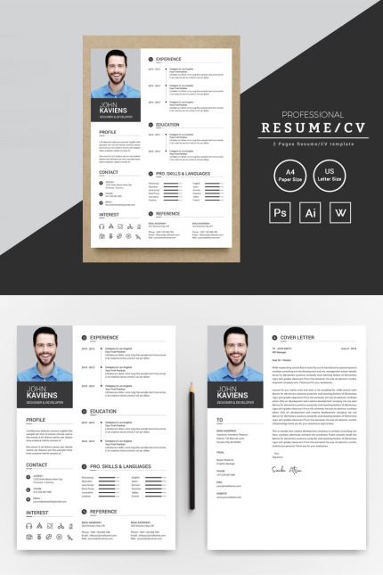 Template #74343 Cv Clean Webdesign Template - Logo template Preview