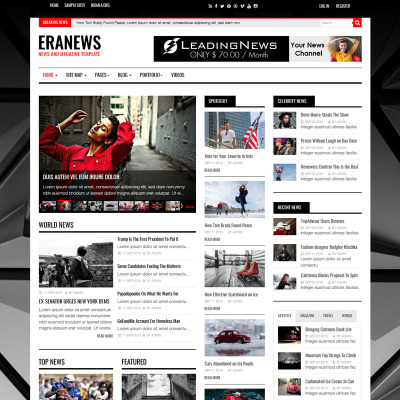 Eranews News and Magazine Joomla Template