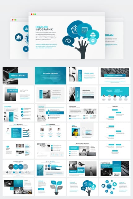 Template #74370 Powerpoint Business Webdesign Template - Logo template Preview