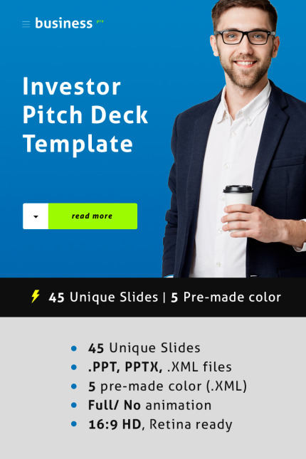Template #74373 Startup Pitch Webdesign Template - Logo template Preview